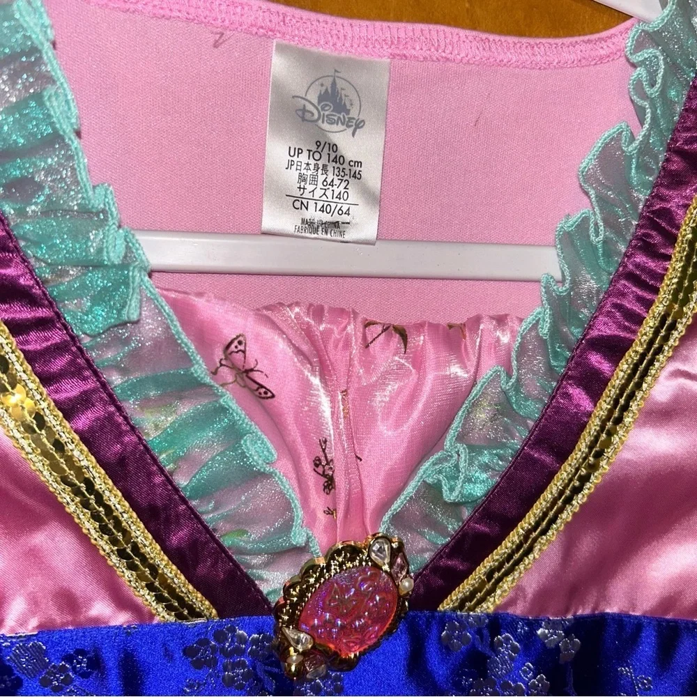 Disney Parks Princess Mulan Pink floral sequins costume kids Dress size 9/10